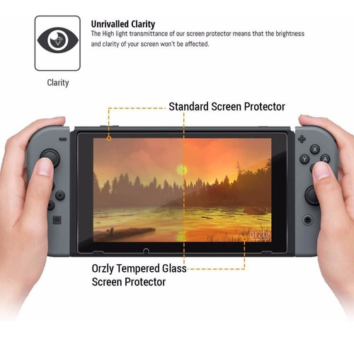 Orzly Vidrio Glass Templado Nintendo Switch Dureza 9h 0.24mm Premiun Original