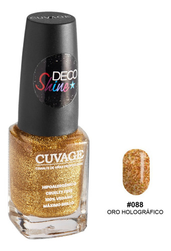 Esmaltes De Uñas Tradicional Sin Tacc Cuvage Pro Keratine C Color #088 Oro holografico