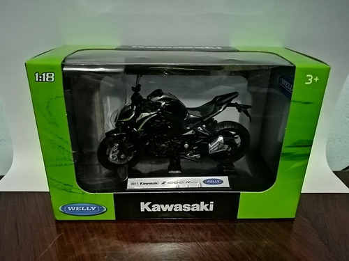 Welly 2017 Kawasaki z1000 R Edition 1:18 la cast nuevo en el recuadro License moto 