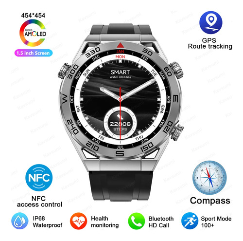New Nfs Bluetooth Men Smartwatch Call Gps Motion Tracker2024