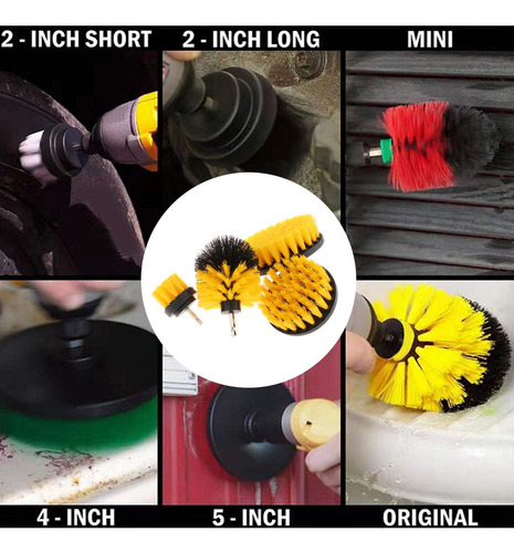 Kit De Cepillo De Taladro Resistente Para Amarillo