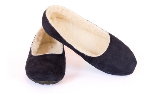 Imagen 1 de 5 de Pantuflas Mujer Comodas Descanso, Cafe Gamuza Felpa Suave