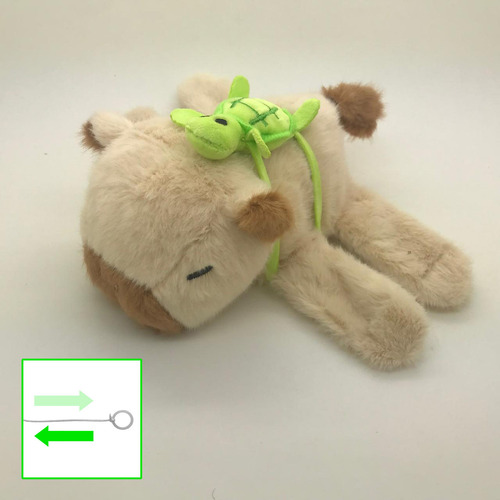 Capibara Peluche Brazalete Con Tortuga Y Mueve La Colita
