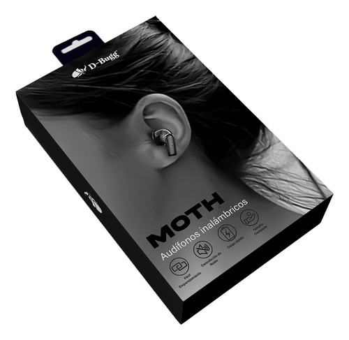 Audifonos Inalámbricos Tws In-ear D-bugg Moth Calidad Hd Color Negro