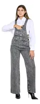Comprar Jardinero Wide Leg Jean Rígido  Gris Jean Rígido 36