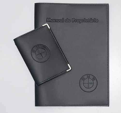 Imagem 1 de 5 de Kit Porta Manual E Porta Documento Couro Eco C Bmw