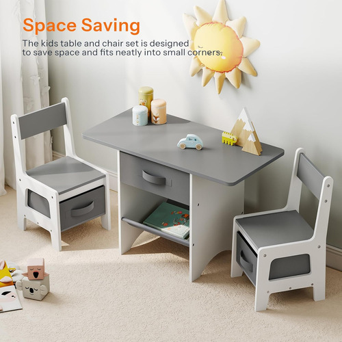 Hoobro Juego De Mesa Y Silla Para Niños Pequeños, Juego De M
