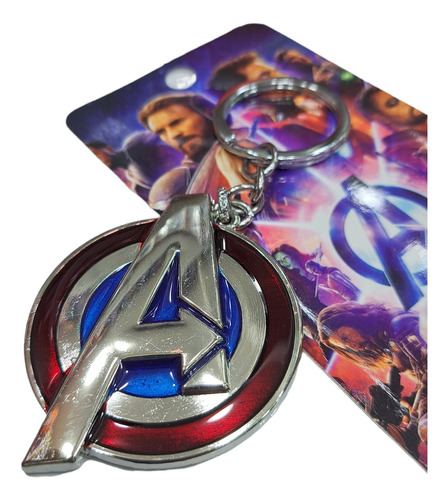 Llavero Metálico Coleccionable De Logo Avengers 