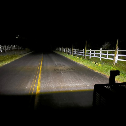 Par Farol Milha Retangular Led 72w 7d Para Trator Caminhão