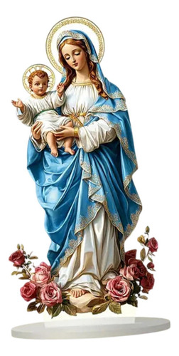 Letrero De La Santísima María Con El Niño Jesús,