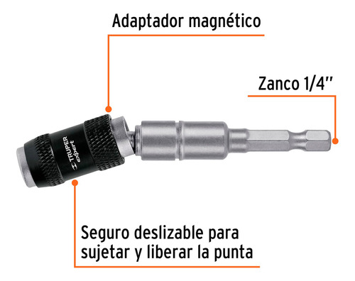 Extensión Magnética Articulada De Poder 90mm Maquinado 11875