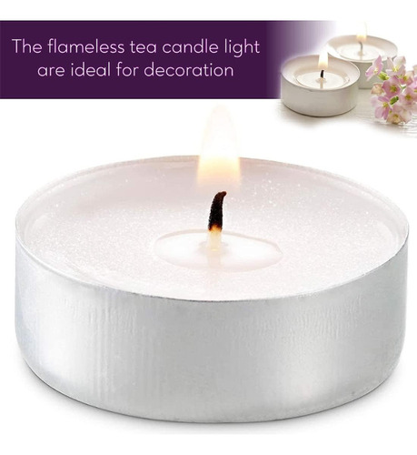 W 100 Pzs Velas Tea Light Flotantes Sin Aroma De Alta