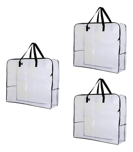 3 Bolsas Plegables Para Juguetes Con Asa Y Cremallera,