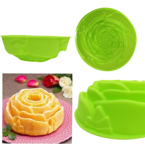 Molde De Silicona Forma De Rosa Flor Pasteles Reposteria