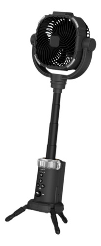 Ventilador De Camping, Ventilador De Suelo Recargable Negro