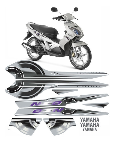 Kit Adesivos Yamaha Neo 2010 2011 2012 Moto Prata  10603