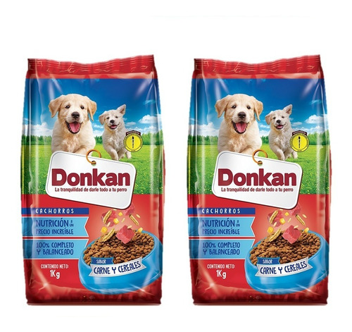 Alimento Para Perros Donkan Cachorros 1kg X2 Uds