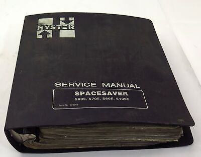 Hyster Spacesaver Lift Truck S60 / S120e Parts Manual 59 Ttm