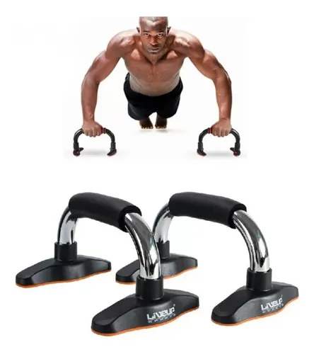 Barra Para Planchas Acero Cromado Flexiones Push Up Bars Cuotas