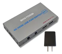 Comprar Switch Kvm Hdmi 2 Puertos 4k 60hz Con Control Remoto+ Fuente