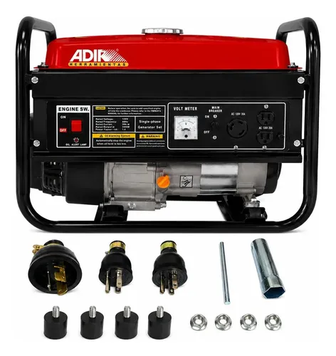 Generador Eléctrico A Gasolina 15 Litros 5.5Hp 3000w Arranque Manual 16 Hrs De Uso Continuo Adir 124
