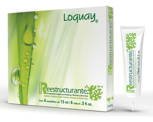 Ampolletas Restructurantes Cabello Dañado Loquay Caja 6 Pz