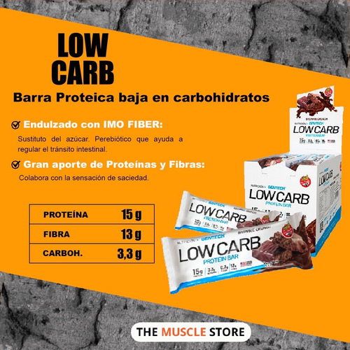 Low Carb Protein Bar Gentech Barra Proteica Sin Tacc Caja