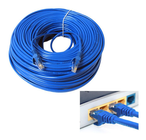 Imagen 1 de 3 de Cable Internet Rj45 Lan Red Cat 5e Ethernet  De 20 Metros