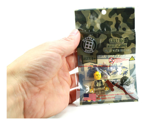 Minifigura Personalizada De Battle Brick Us Army Soldier Ww2