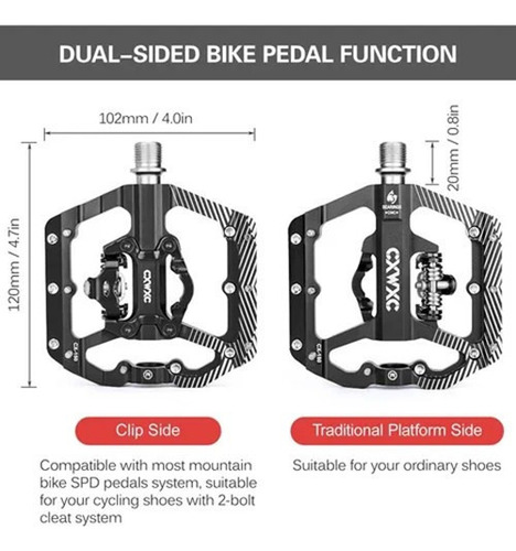 Gtr Pedal Mtb Pedal De Bicicleta Multiusos De Doble