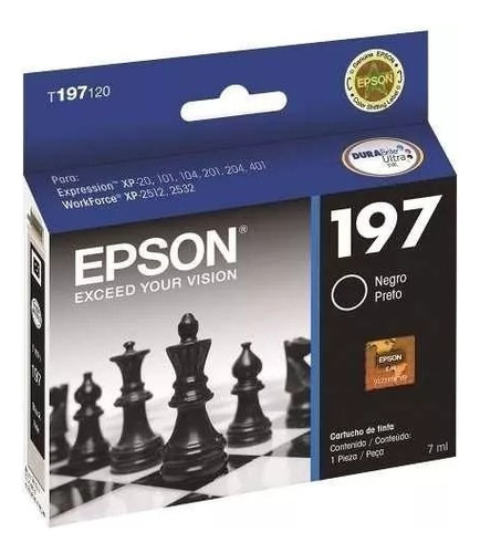 Cartucho Epson T197 Negro Original T197120 Venc.