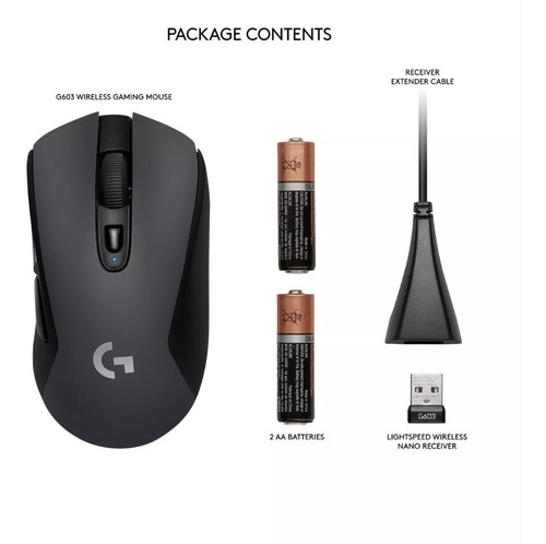 Mouse Logitech G603 Inalambrico Lightspeed Bt Usb 12000 Dpi