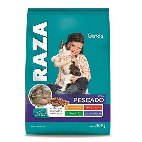 Raza Gato Adulto Pescado 10kg. Enviamos A Todo El País