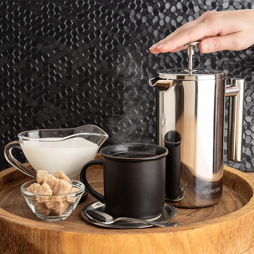 Cafetera Mixpresso, 800 Ml, Acero Inoxidable, Con Prensa