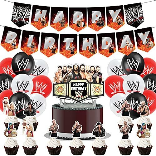 Wwe Party Supplies Birthday Undertaker Party Decoracion...