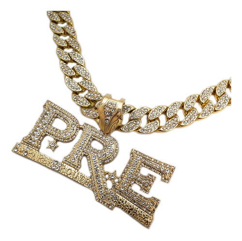 Blingfactory Hip Hop Jewelry - Juego De Collar De Gargantil.