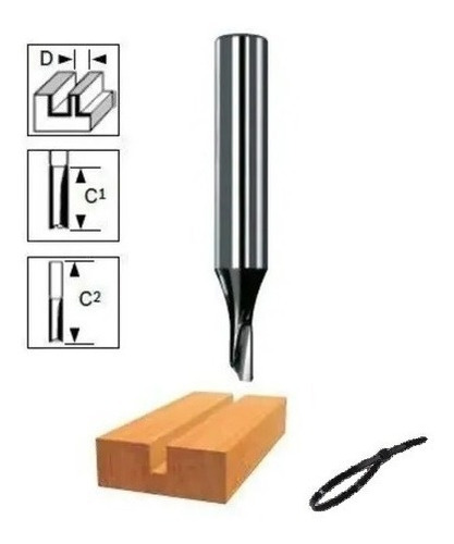 Fresa Recta 1/8 Ranurar Corte 1 Filo Bosch + Regalo