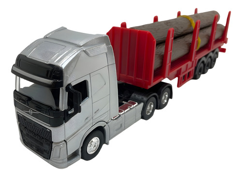 Volvo Fh Troncos Pull B Nuevo Sin Caja - P Camion Welly 1/64 Plateado