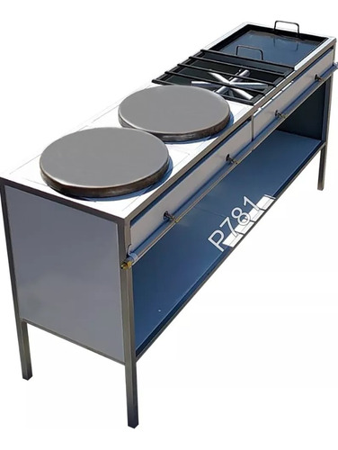 Mueble Para Tacos Con 2 Creperas Parrilla Y Plancha P781