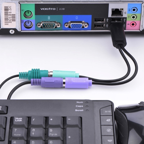 Cable Adaptador Ps/2 Teclado Y Mouse 2 Entradas A Usb 2.0