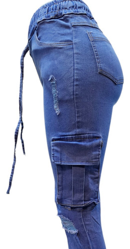 Pantalón Azul Claro Tipo Cargo