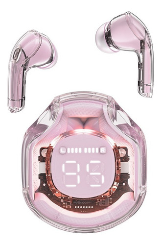 Audífonos in-ear inalámbricos ACEFAST T8 Cristal IPX4 T8 rosa con luz LED