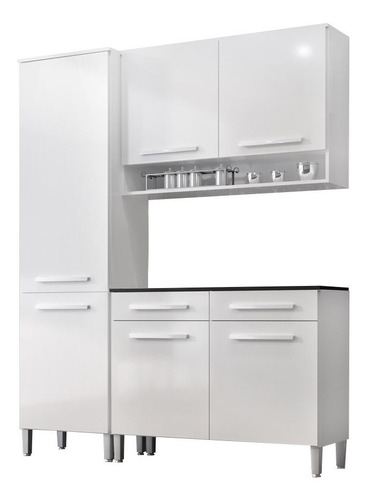 Imagem 1 de 5 de Cozinha Modulada Compacta 3 Peças - Branco