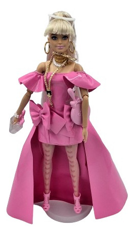 Barbie Extra Fancy Loira Pink Vestido Rosa