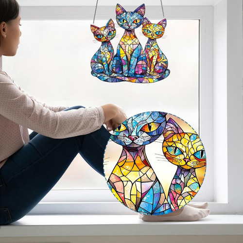 Para Ventana Interior Para Gatos Colgante De Coche Acrílico