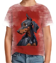 Comprar Camisa Camiseta Tshirt Cachorros Fofos Raça Doberman Cão Dog