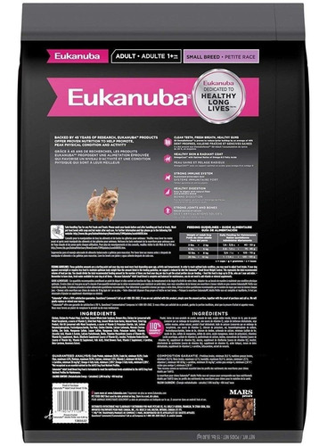 Imagen 2 de 3 de Alimento Para Perro Adulto Eukanuba Raza Pequeña (sb) 6.8kg