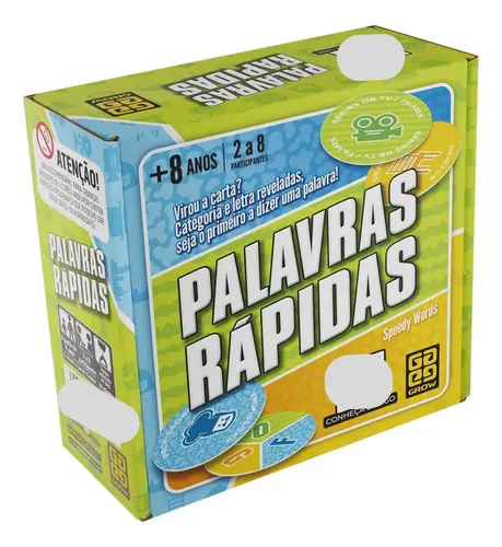 Jogo Palavras Rápidas Grow — R$ 44,09 em Mercado Livre, 47% OFF