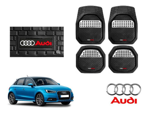 Tapetes 4 Piezas Charola 3d Logo Audi A1 2011 A 2017