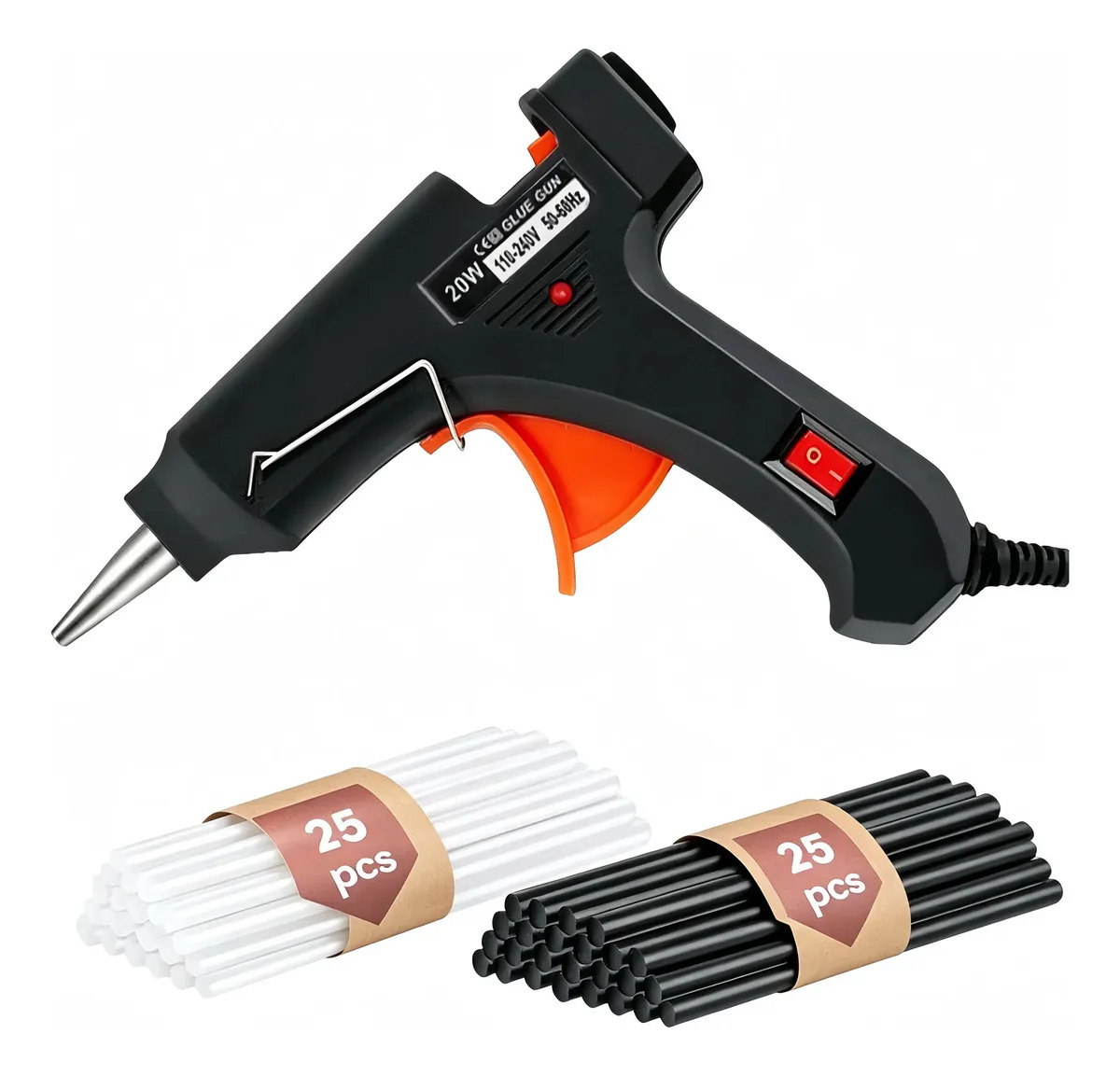 Pistola De Silicon Eléctrica Sunotle SM-RJQ01 50 Barras 7 Mm 20W Rápido Calentamiento